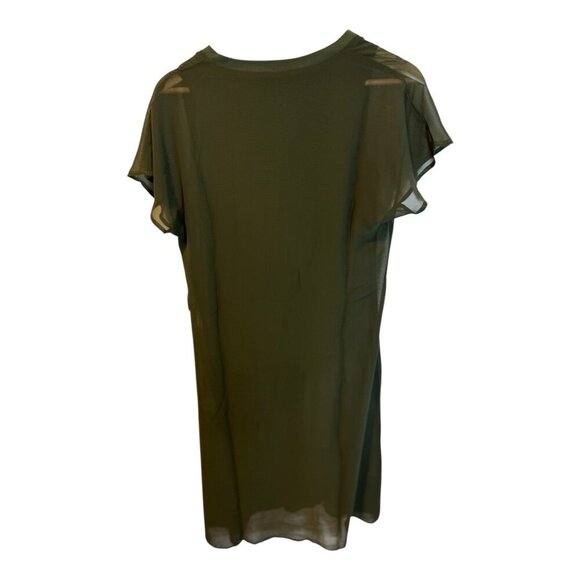 Colleen Lopez Maxi Tunic with Knit Underlayer Size XS Dark Elm NWOT - Picture 3 of 8